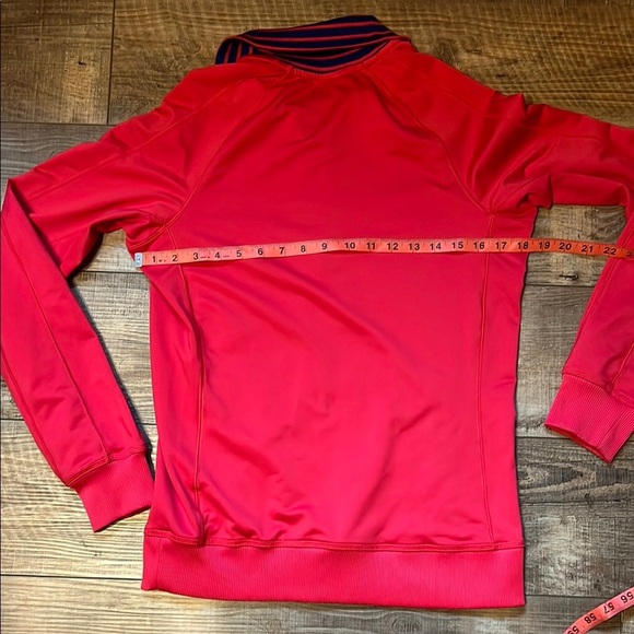 Nike Pink and Blue Bomber Jacket with Striped Collar - Picture 5 of 6